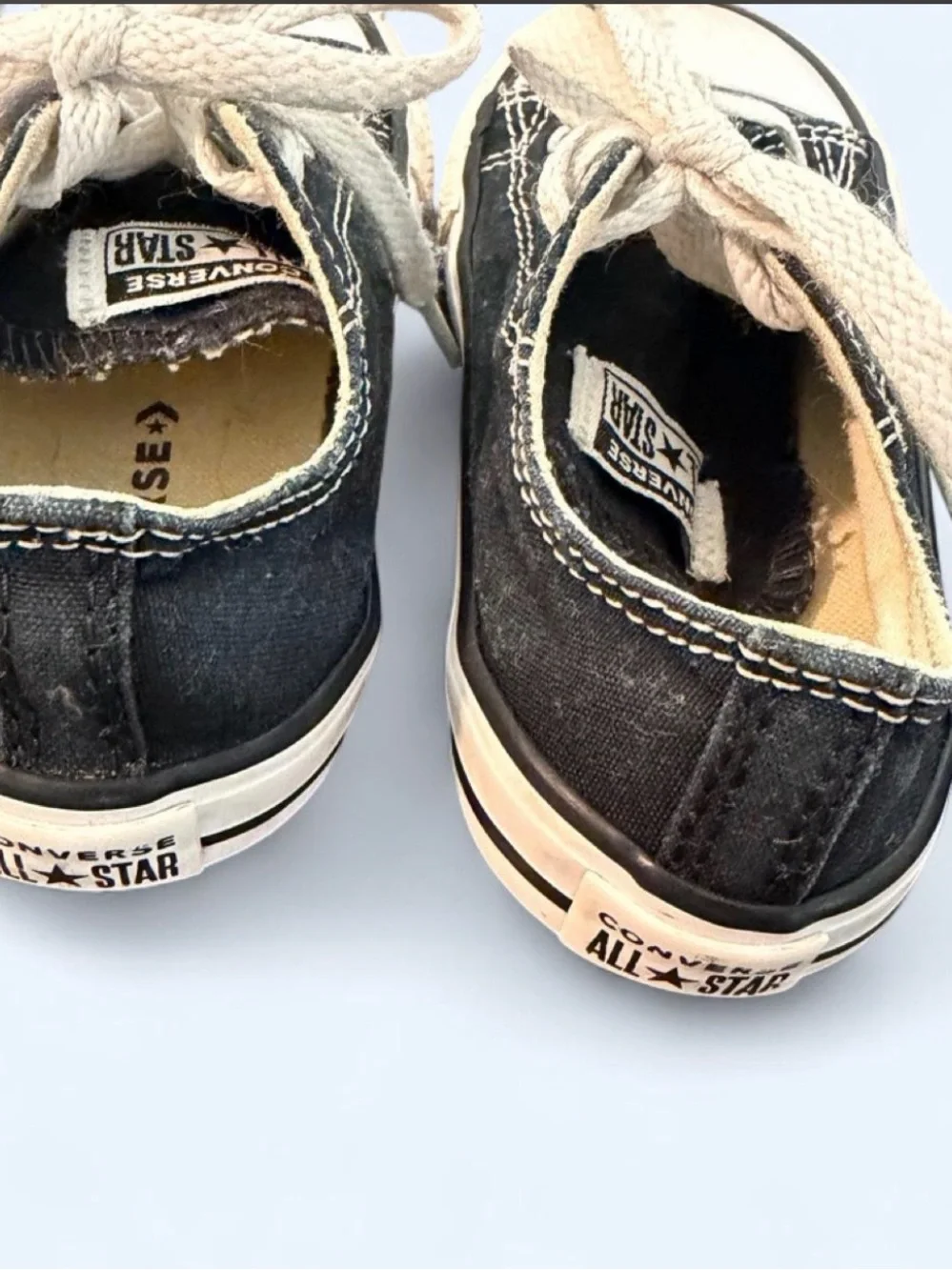 Converse Kids Black Canvas Low-Top Sneakers with White Accents